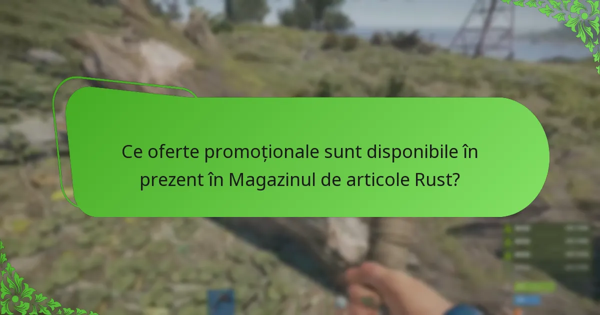 Ce oferte promoționale sunt disponibile în prezent în Magazinul de articole Rust?