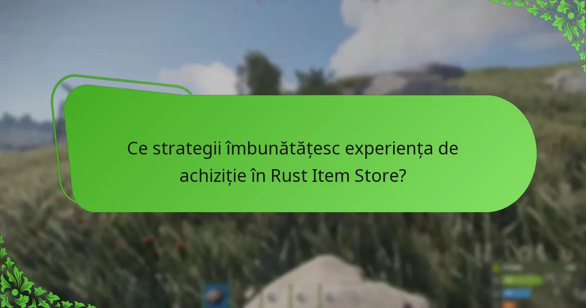 Ce strategii îmbunătățesc experiența de achiziție în Rust Item Store?