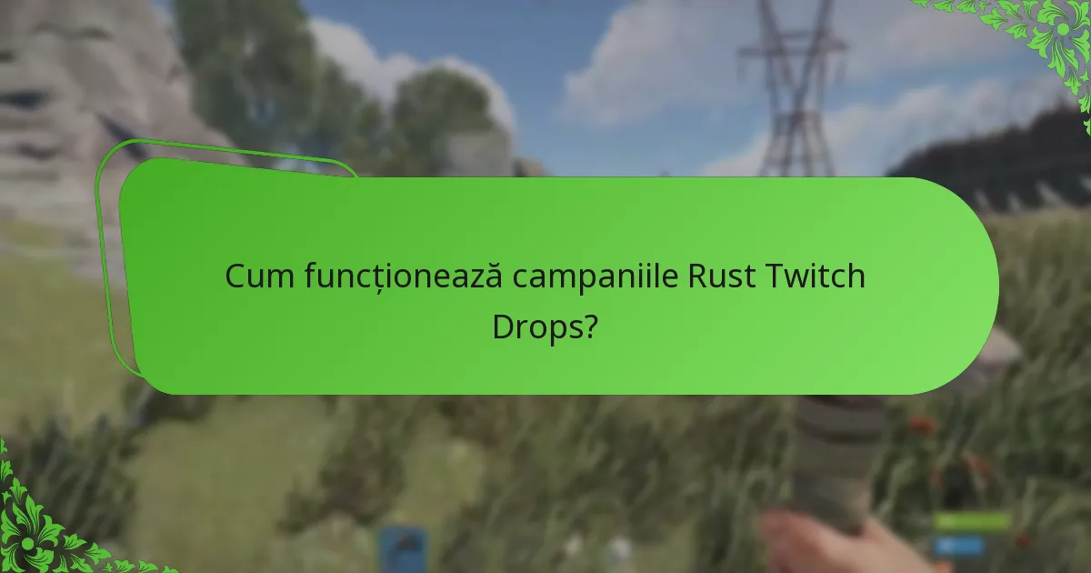 Cum funcționează campaniile Rust Twitch Drops?