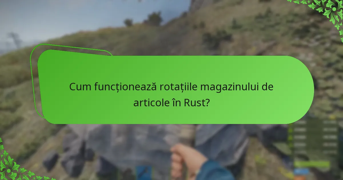 Cum funcționează rotațiile magazinului de articole în Rust?