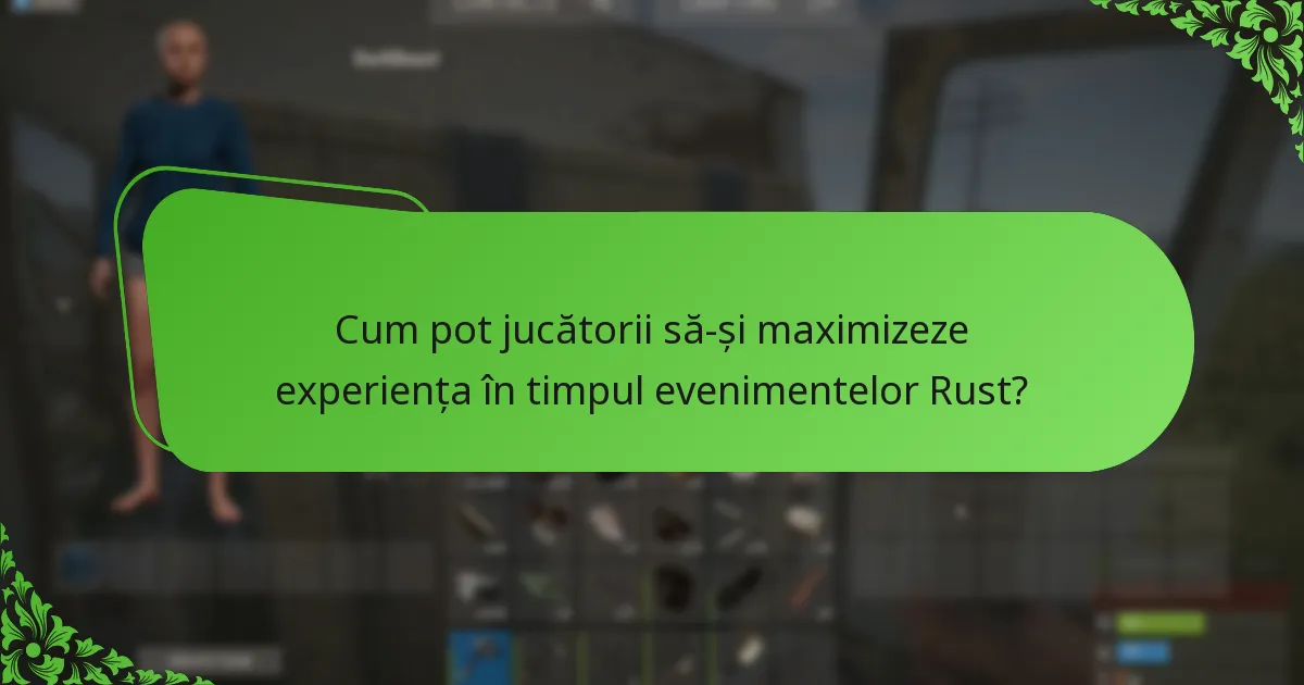 Cum pot jucătorii să-și maximizeze experiența în timpul evenimentelor Rust?