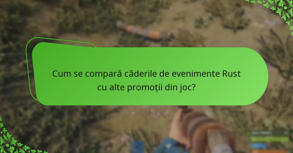 Cum se compară căderile de evenimente Rust cu alte promoții din joc?