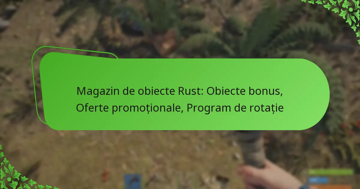 Magazin de obiecte Rust: Obiecte bonus, Oferte promoționale, Program de rotație