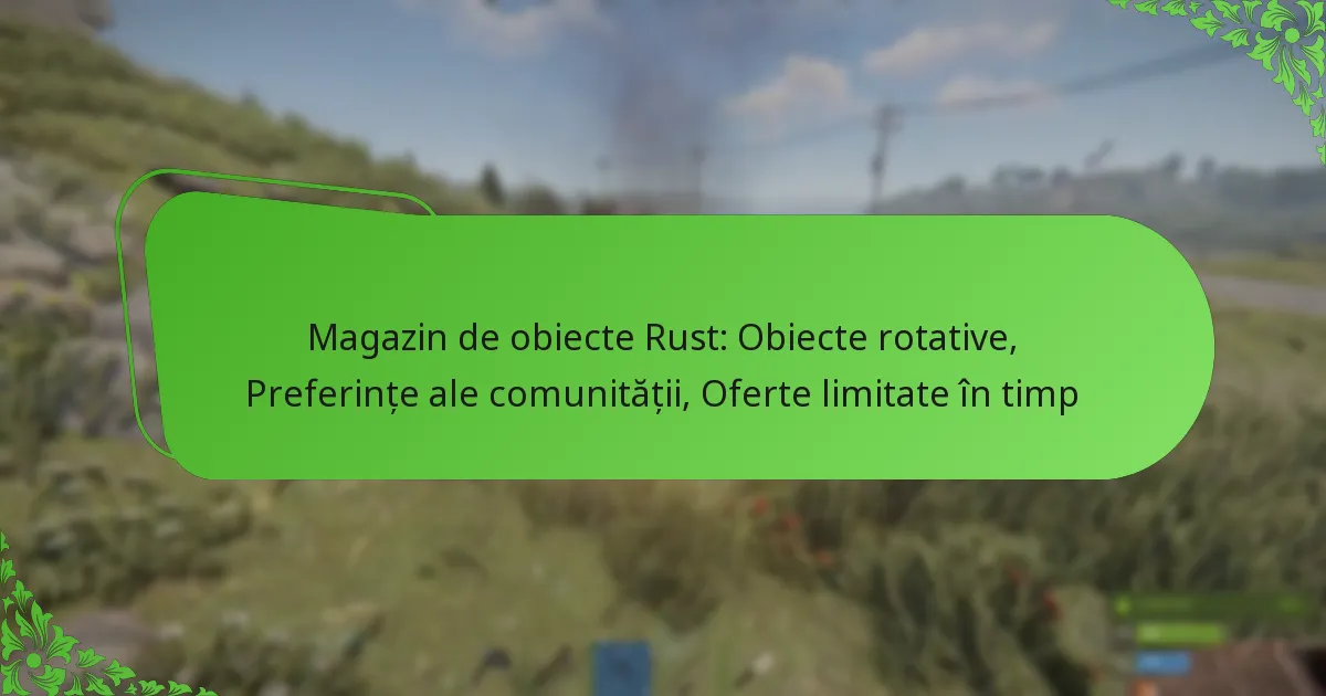 Magazin de obiecte Rust: Obiecte rotative, Preferințe ale comunității, Oferte limitate în timp