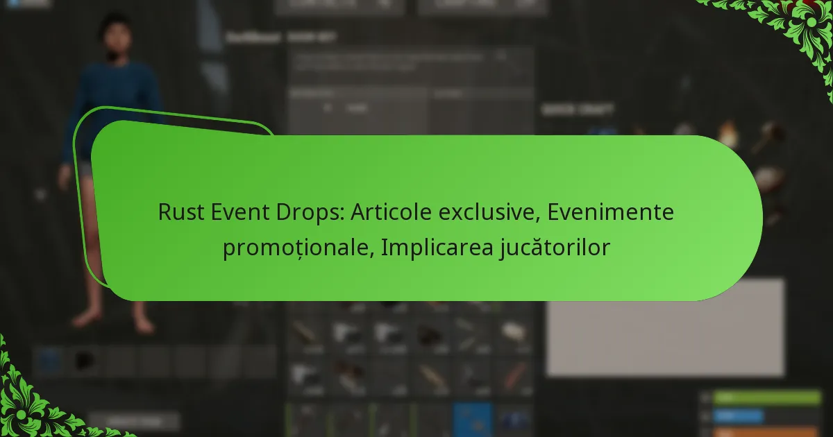 Rust Event Drops: Articole exclusive, Evenimente promoționale, Implicarea jucătorilor
