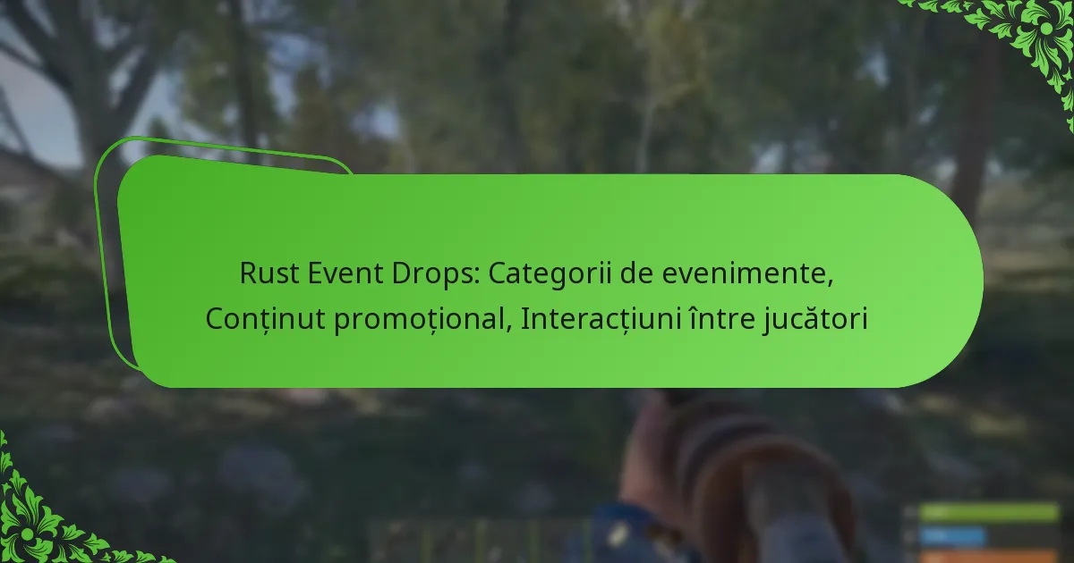 Rust Event Drops: Categorii de evenimente, Conținut promoțional, Interacțiuni între jucători