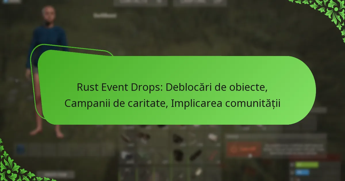 Rust Event Drops: Deblocări de obiecte, Campanii de caritate, Implicarea comunității