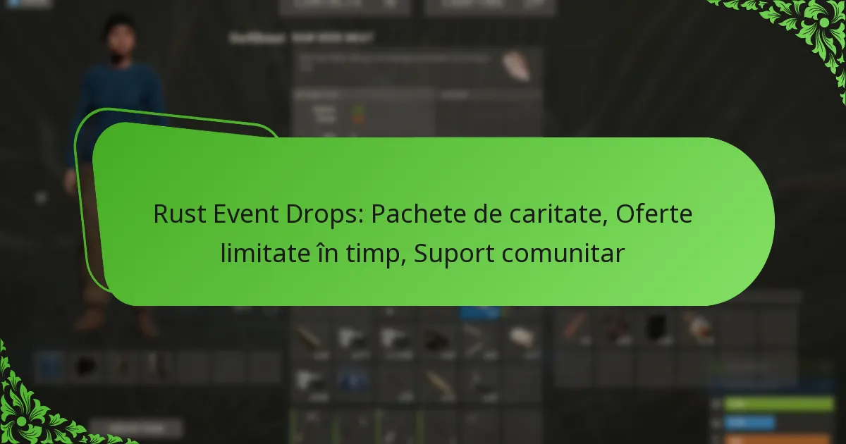 Rust Event Drops: Pachete de caritate, Oferte limitate în timp, Suport comunitar