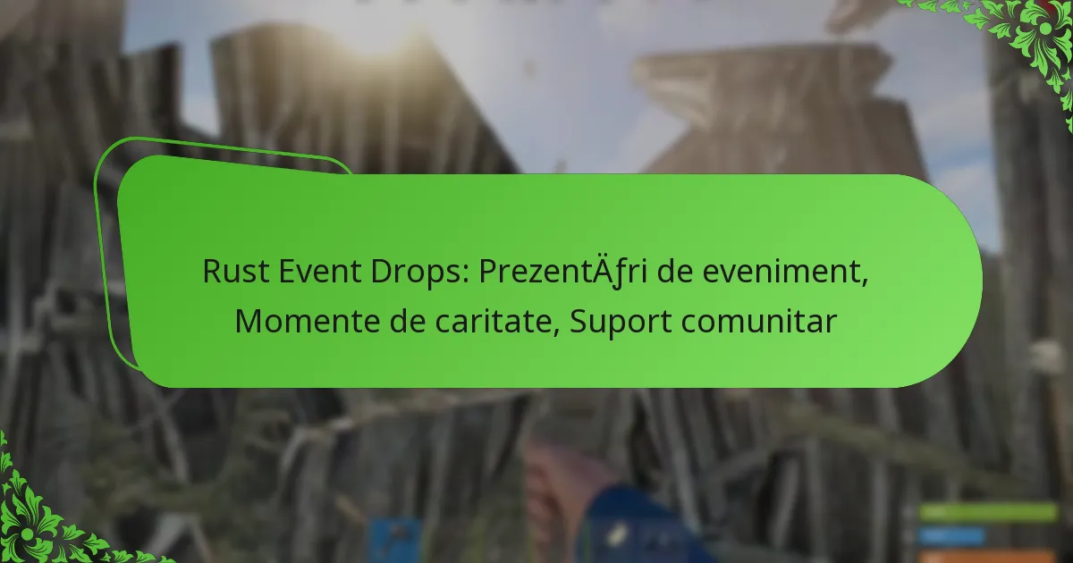 Rust Event Drops: Prezentări de eveniment, Momente de caritate, Suport comunitar