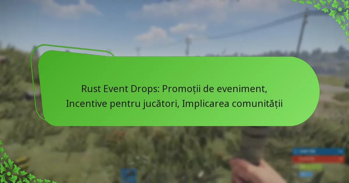 Rust Event Drops: Promoții de eveniment, Incentive pentru jucători, Implicarea comunității