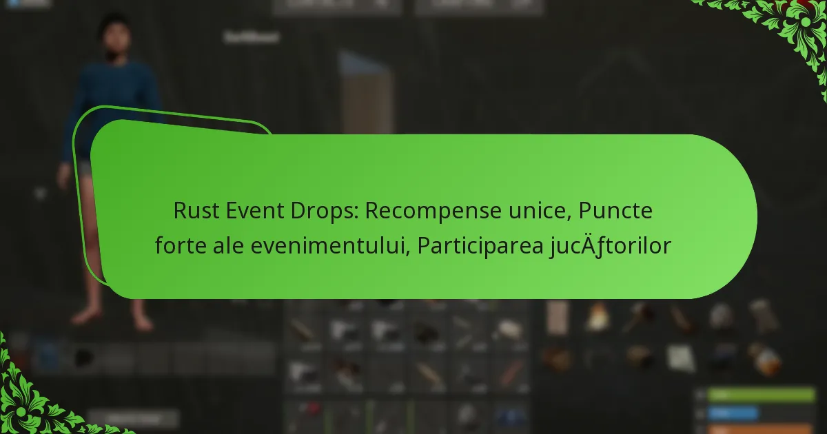 Rust Event Drops: Recompense unice, Puncte forte ale evenimentului, Participarea jucătorilor