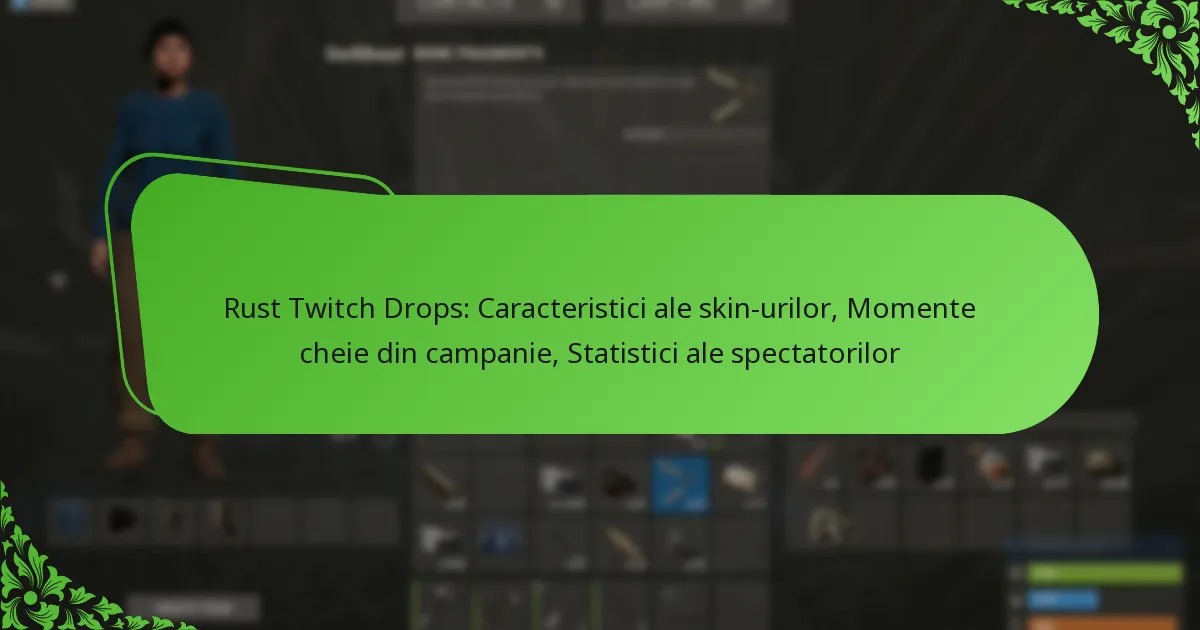 Rust Twitch Drops: Caracteristici ale skin-urilor, Momente cheie din campanie, Statistici ale spectatorilor