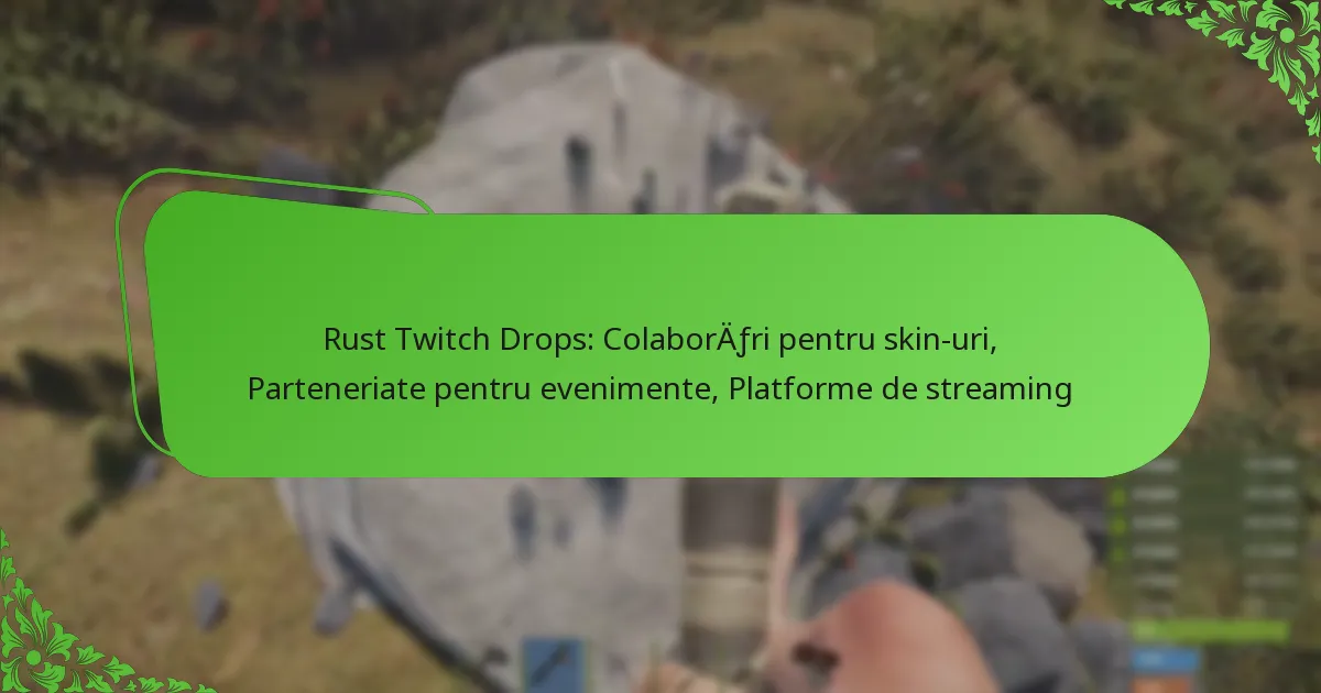 Rust Twitch Drops: Colaborări pentru skin-uri, Parteneriate pentru evenimente, Platforme de streaming