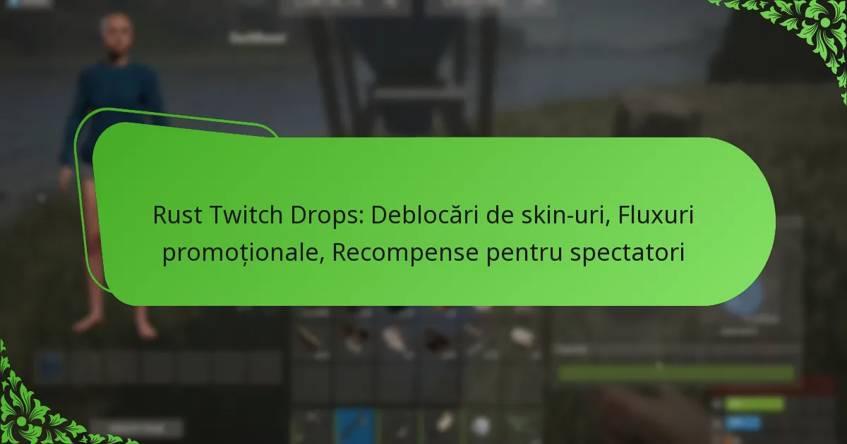 Rust Twitch Drops: Deblocări de skin-uri, Fluxuri promoționale, Recompense pentru spectatori