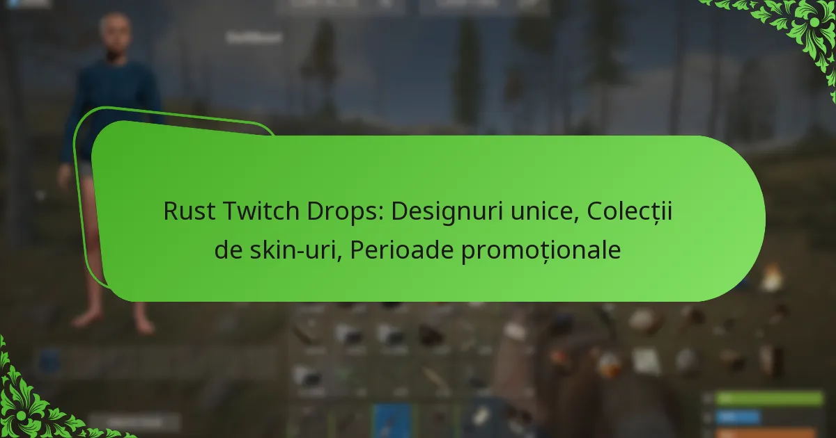 Rust Twitch Drops: Designuri unice, Colecții de skin-uri, Perioade promoționale