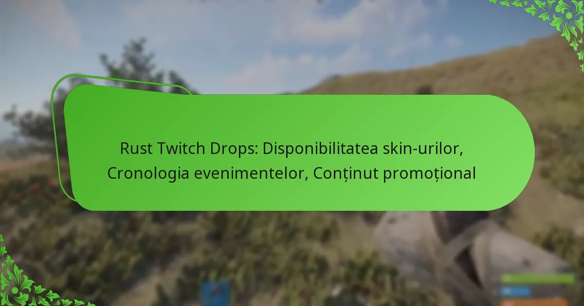 Rust Twitch Drops: Disponibilitatea skin-urilor, Cronologia evenimentelor, Conținut promoțional