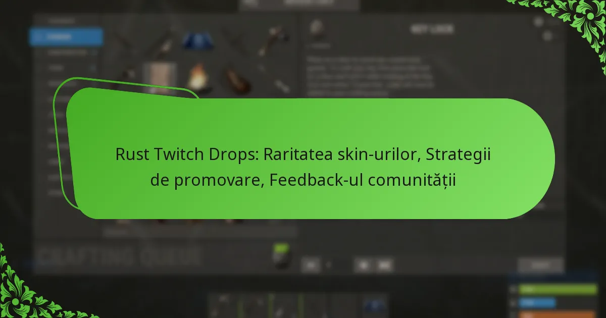 Rust Twitch Drops: Raritatea skin-urilor, Strategii de promovare, Feedback-ul comunității