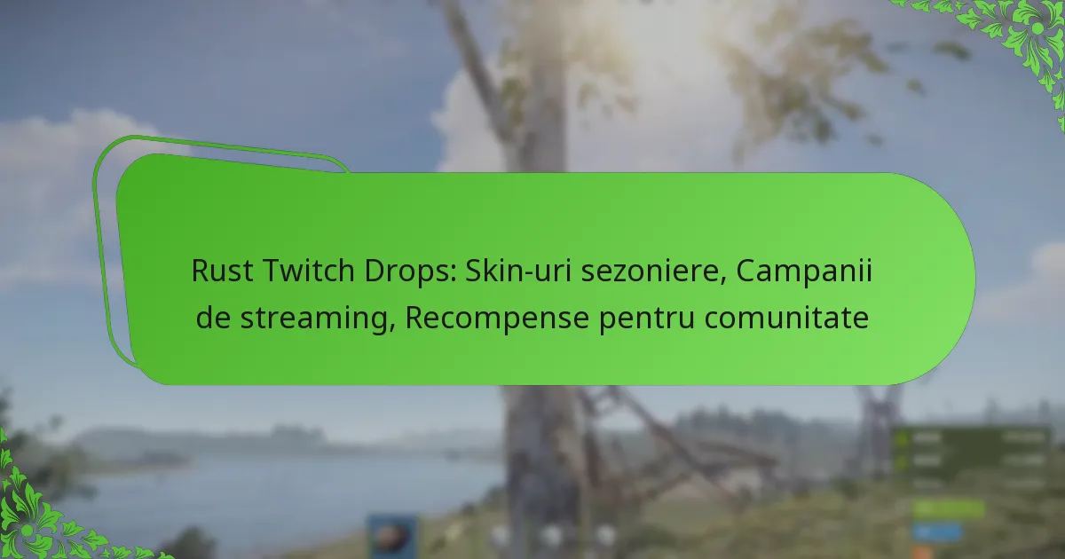 Rust Twitch Drops: Skin-uri sezoniere, Campanii de streaming, Recompense pentru comunitate